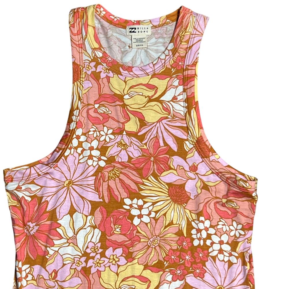 Billabong Tomboy Midi Bodycon Tank Dress Women's S/P Floral Print - Picture 5 of 6